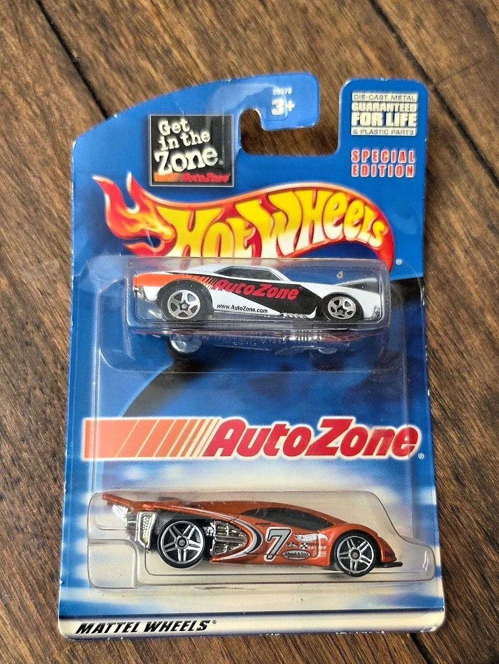 Mattel Hot Wheels AutoZone Special Edition Die-Cast Car Set Blue & Orange Like